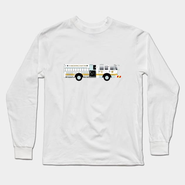 Anne Arundel County Fire Engine Long Sleeve T-Shirt by BassFishin